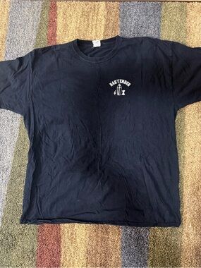 Black 'Bartender' Crewneck T-Shirt 2XL